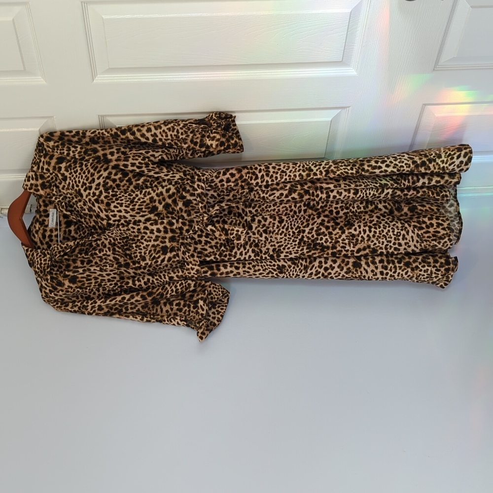 Leopard Collared Dress